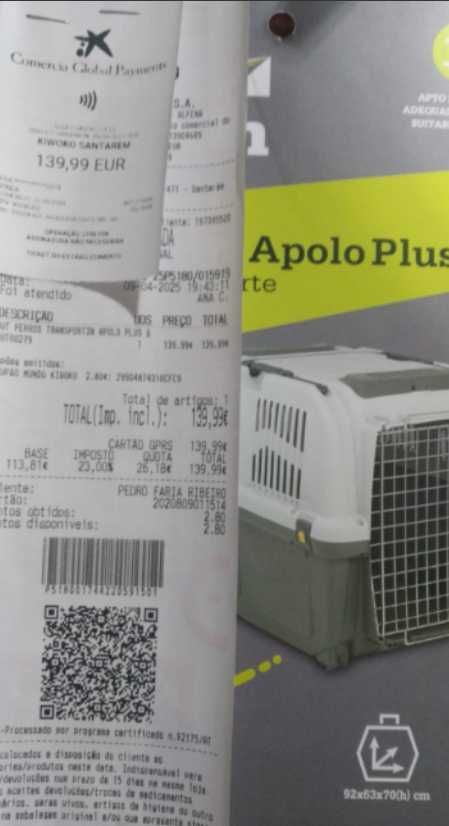 BOX CONJUNTO DE CRADE com cobertura XL, e CAMA - Cão XL (NOVO)