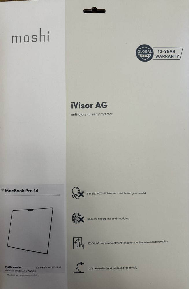 Захисне скло Moshi iVisor AG для MacBook Air 13.6" M3 | M2 2024 | 2022