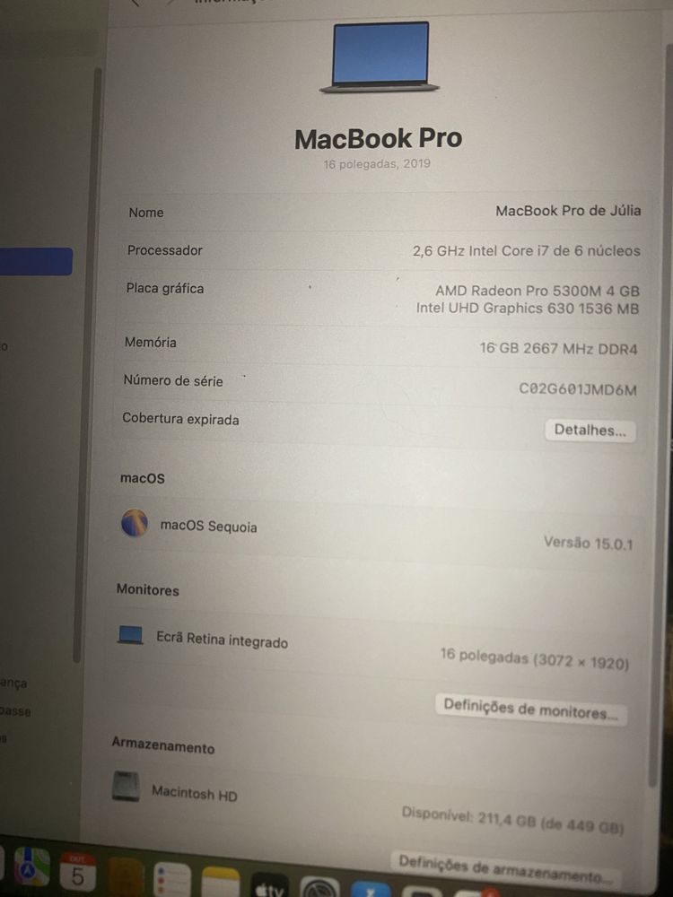 MacBook Pro 2019 16” i7