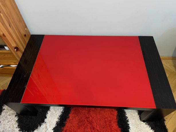 Niski stół/ława czarno-czerwony