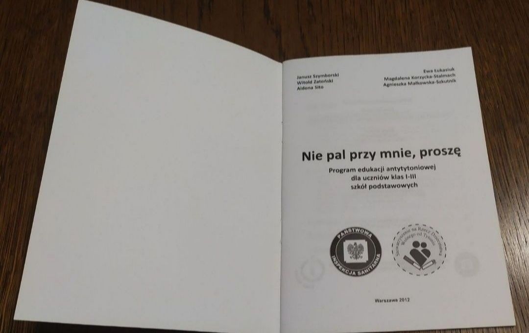 Nie pal przy mnie proszę - Program edukacji antytytoniowej dla uczniów