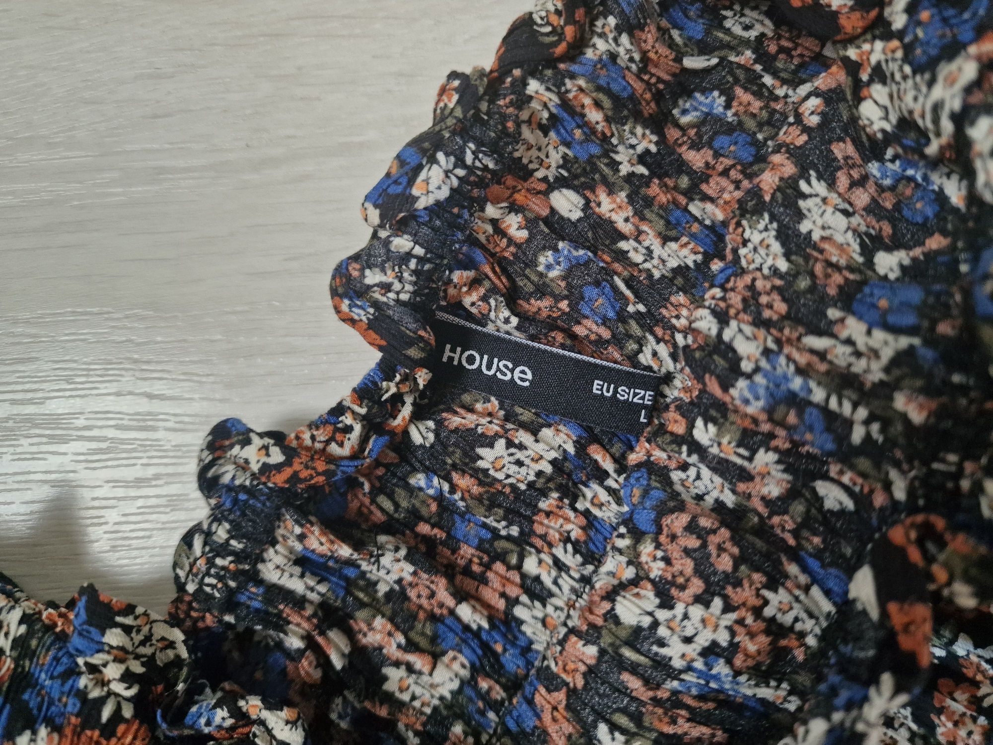 Crop top House bluzka hiszpanka M L 38 40 kwiatowa nowa