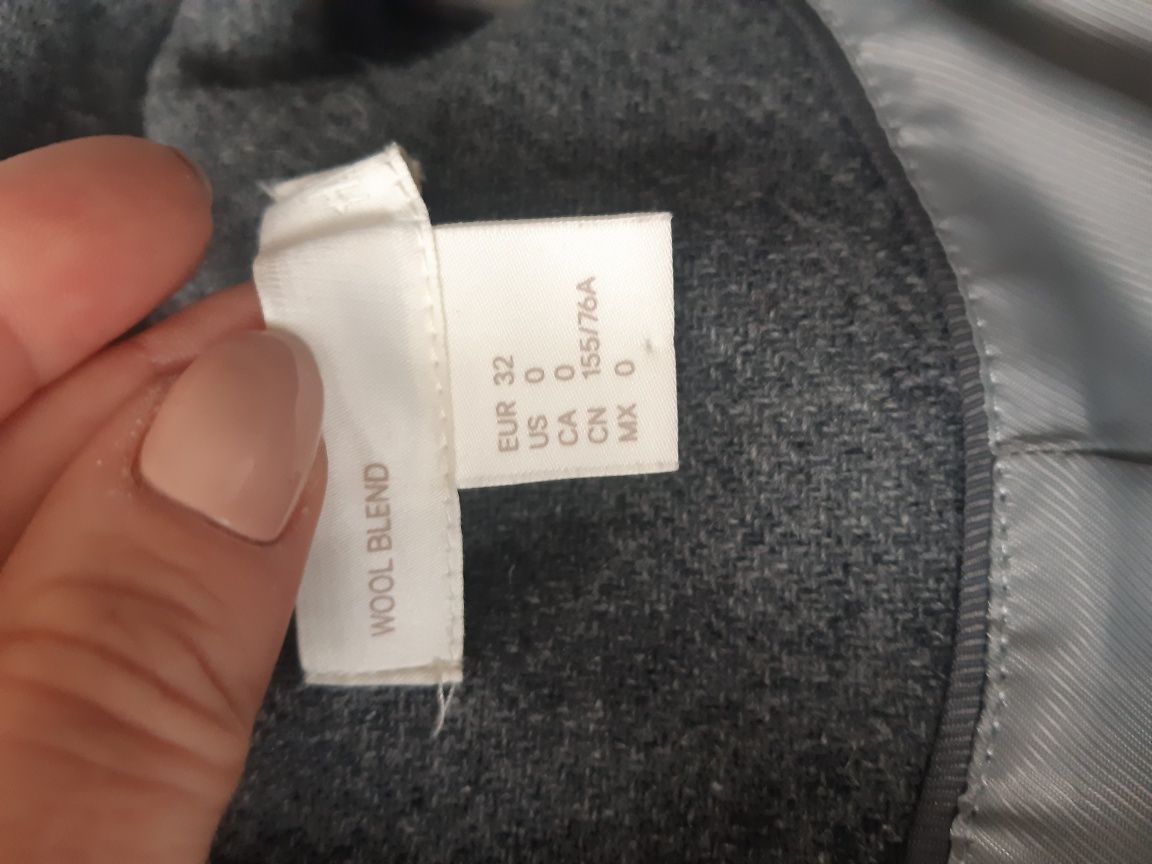 Wełniany płaszcz H&M oversize