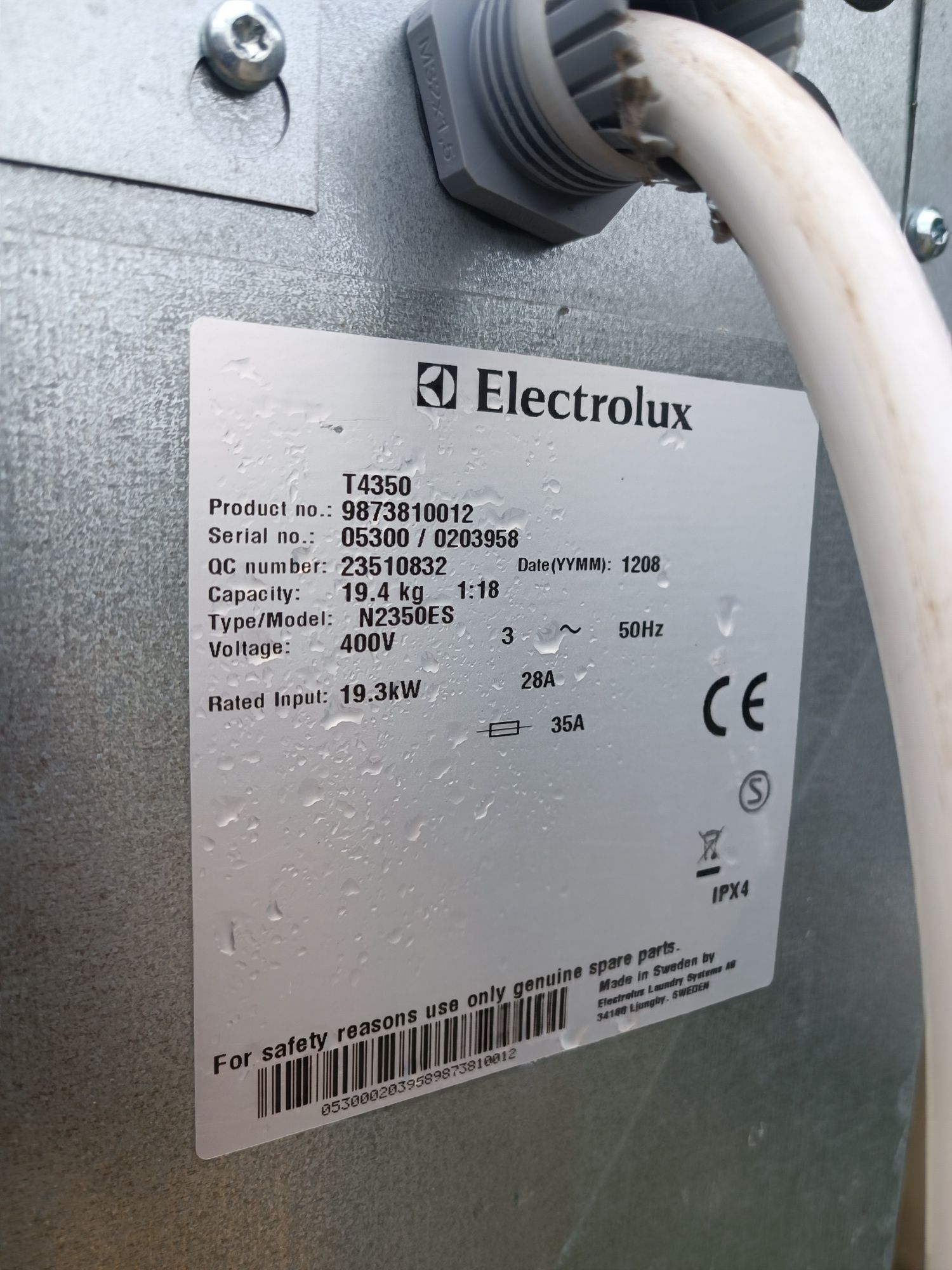 Сушильная машина промышленная нового поколения 20 кг Electrolux T 4350