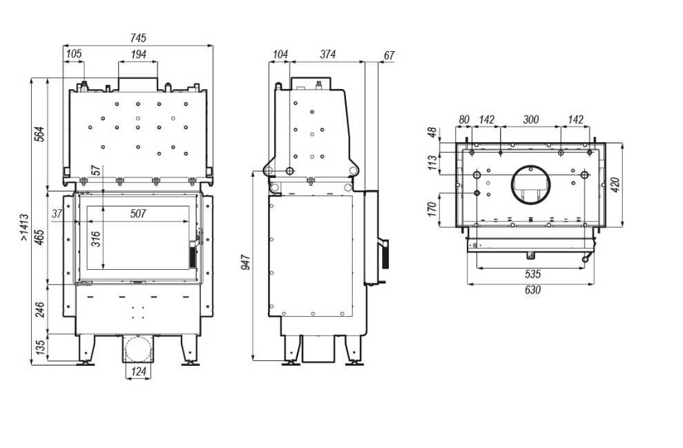 Kominek z płaszczem wodnym Defro Riva SM