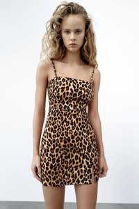 Платье леопардовое размер хс / 42  h&m