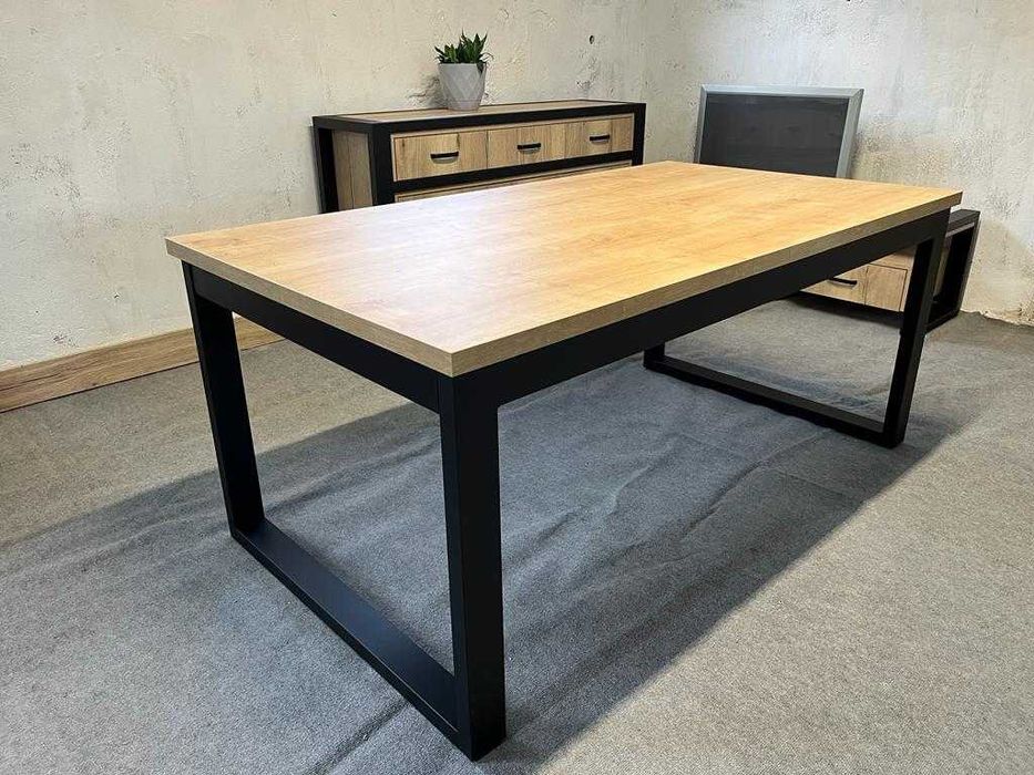 Duży Stół LOFT 180-340x100 (2x80 Dostawki) EGGER