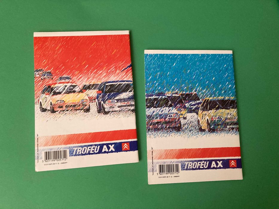 Colecção de 4 Cadernos Escolares Troféu Citroen AX Ambar Anos 80