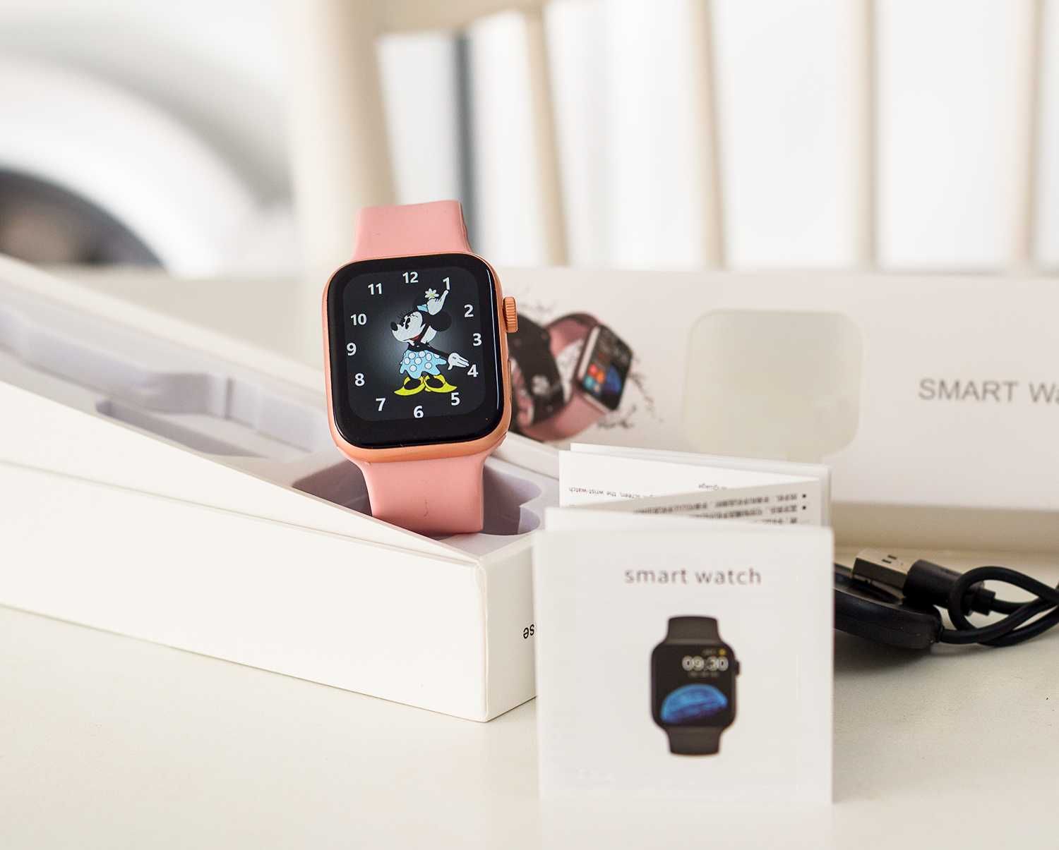 Smartwatch Rosa compatível para chamadas via Bluetooth