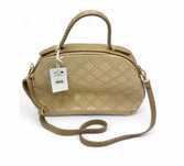 Skórzana torebka damska Isabellla Rhea 27x35x15 cm beżowa SBV_OUTLET
