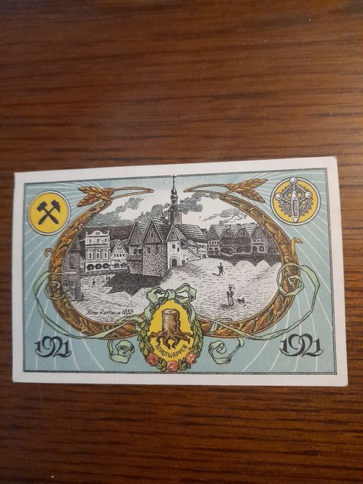 Stary przedwojenny niemiecki orginalny  banknoty zastępczy