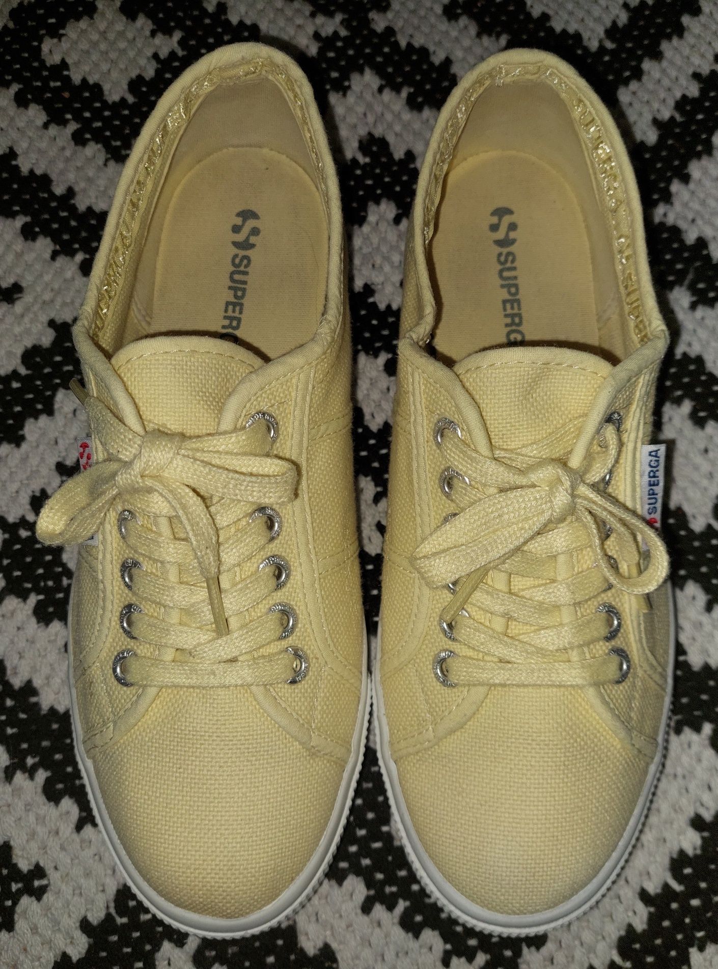 Superga trampki platforma Żółte 39