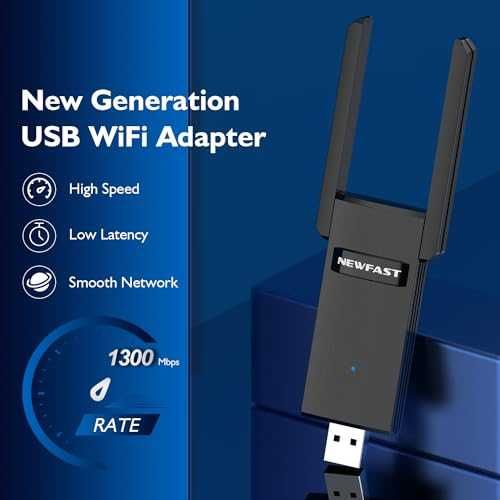 Adapter WiFi USB NEWFAST dwupasmowy AC1300Mbps 5G/2.4G