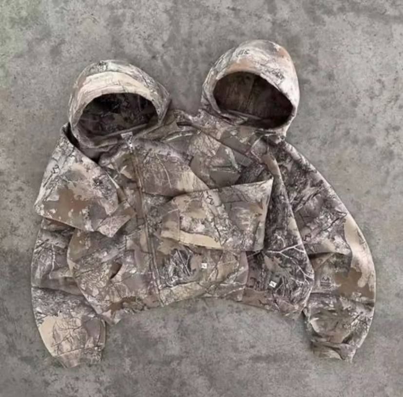 Камуфляжна зіпка, худі y2k, sk8