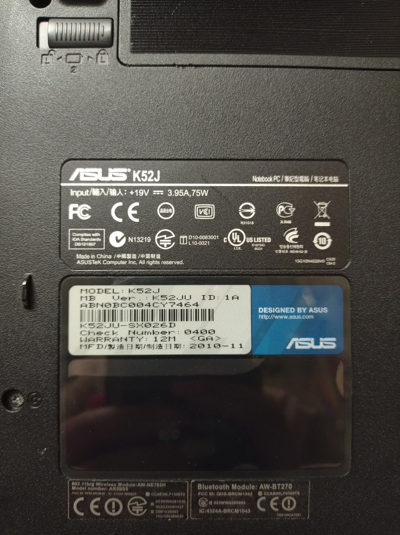 Продам ноутбук Asus K52J