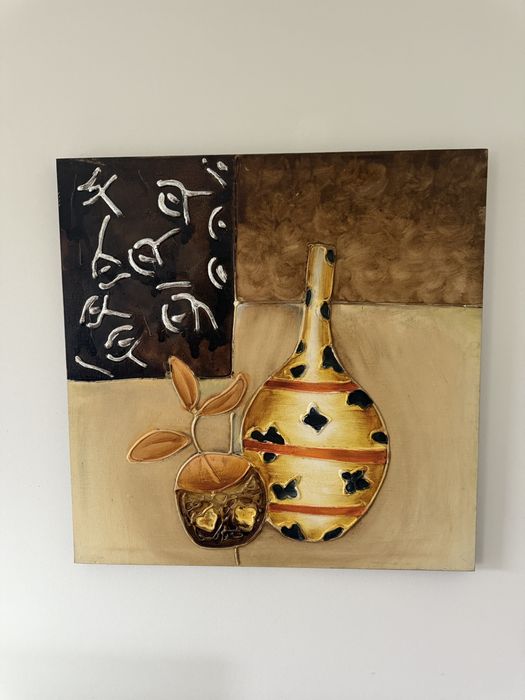 Obraz wazon, kwiatek 60cm na 60cm