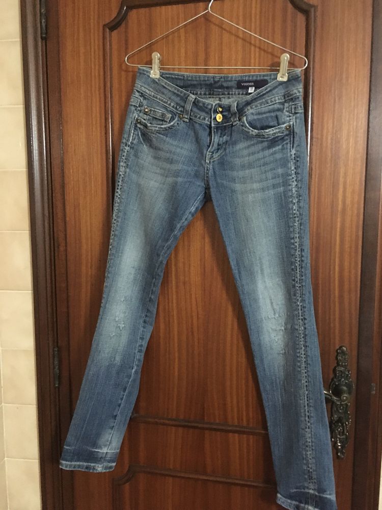 Calça de ganga tam 34