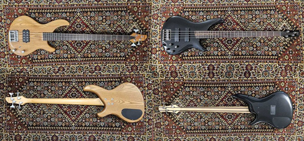 Lote de 14 baixos Yamaha Squier Ibanez OLP Aria Epiphone Acepro