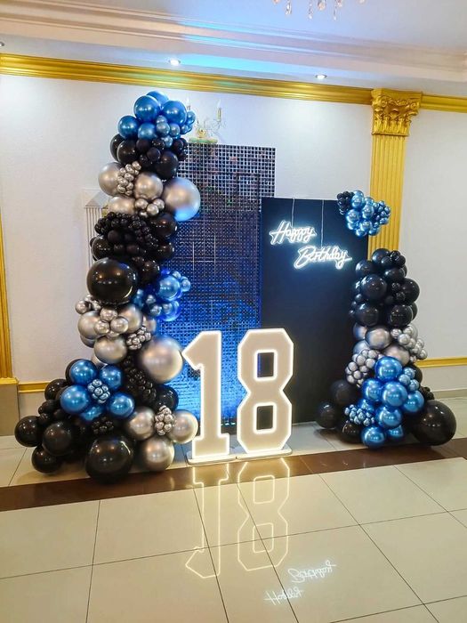 Dekoracje balonowe, ścianki, tło do zdjęć, girlandy