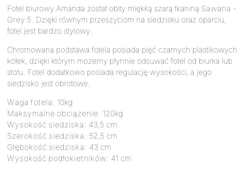 Szary fotel jysk