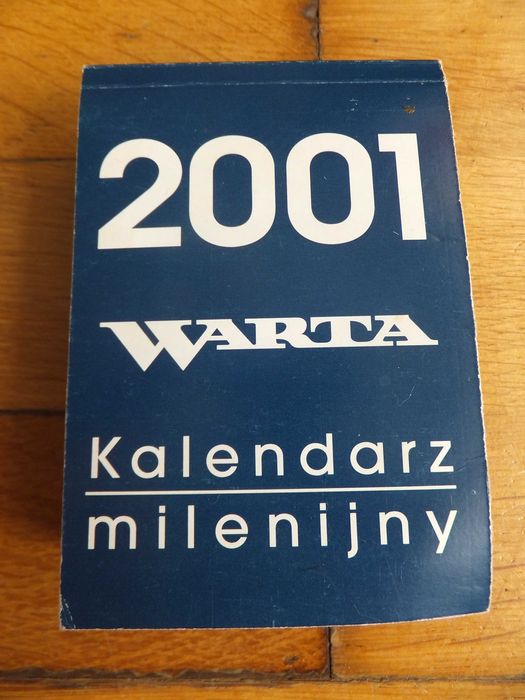 Retro kalendarz milenijny WARTA 2001 r. KOMPLETNY kolekcjoner