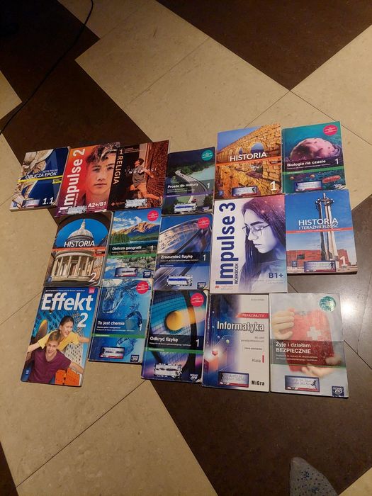 Zestaw podręczników do technikum liceum  klasa 1 2 3