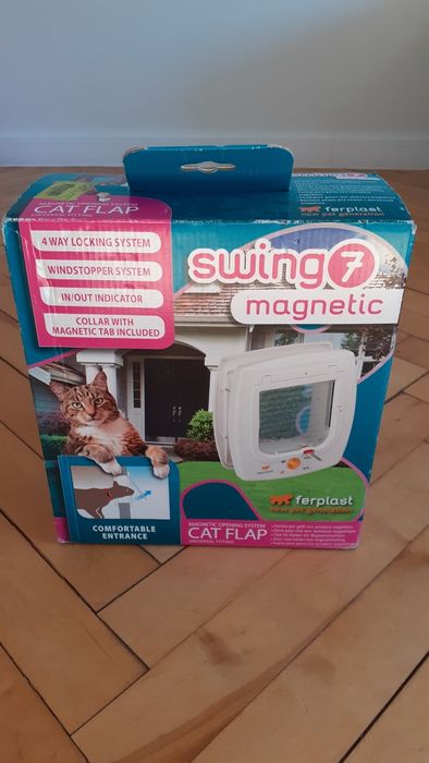 Magnetyczne drzwiczki dla kota swing 7 magnetic