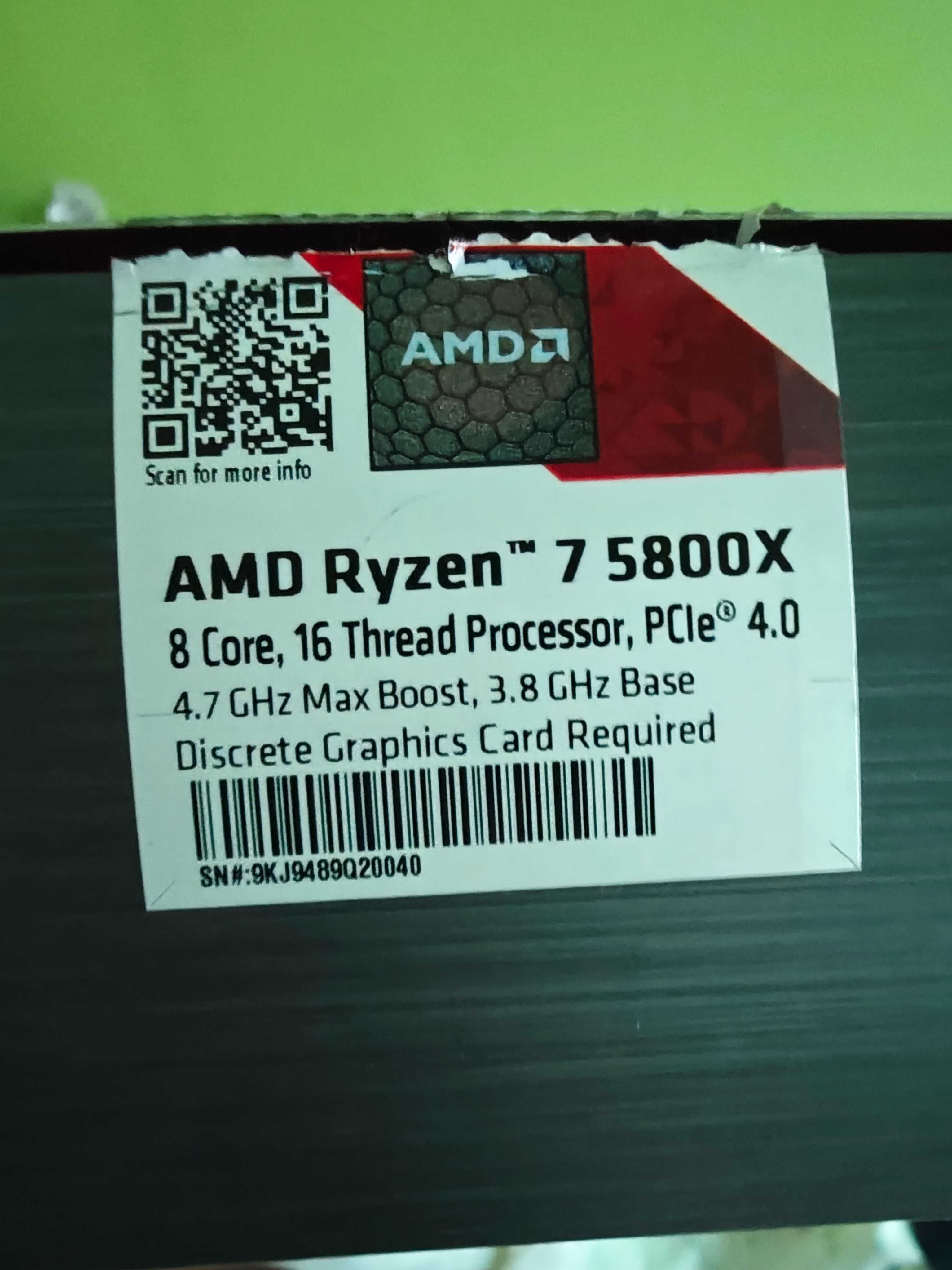Niekompletny komputer(baza startowa) Ryzen 7 5800x+32 GB DDR4 3200 MHz