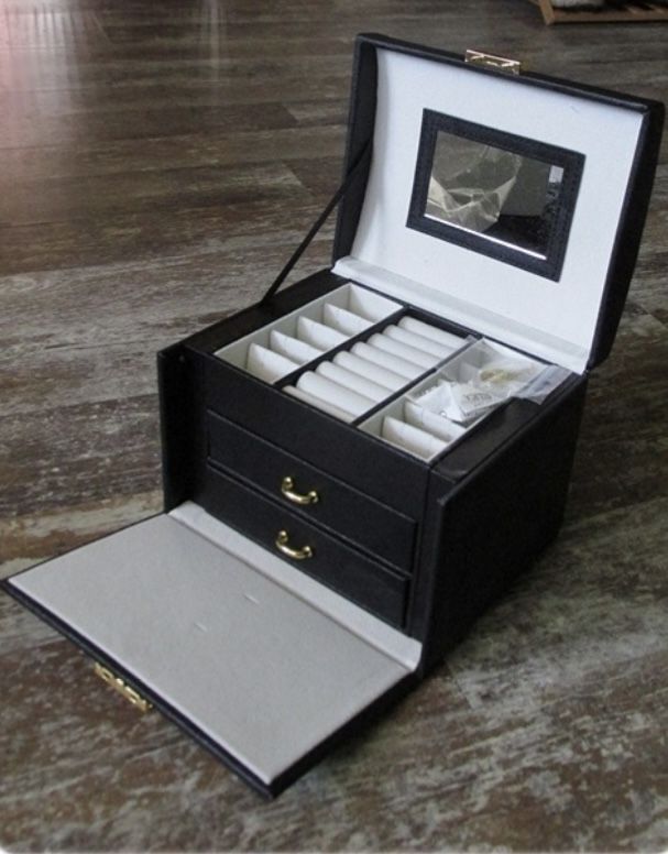 Nowa szkatułka na biżuterię kuferek etui organizer pudełko