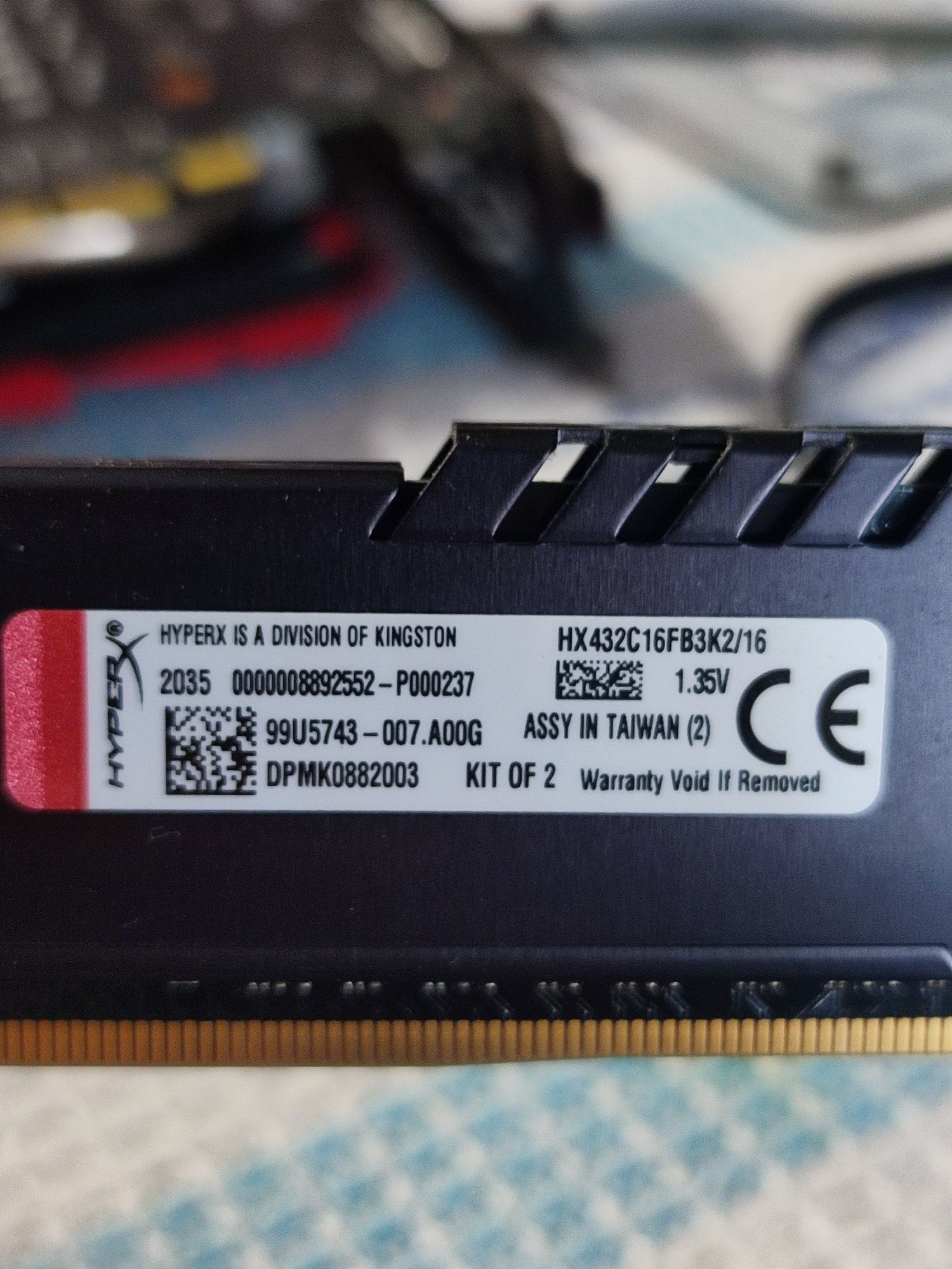 Оперативная память HyperX DDR4-3200 16384MB PC4-25600 (Kit of 2x8192)