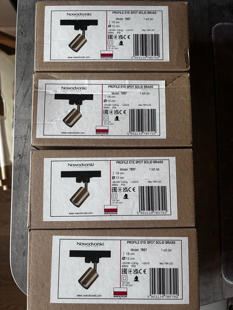 4x lampy Nowodvorski Profile Eye Spot black-brass, model 7857