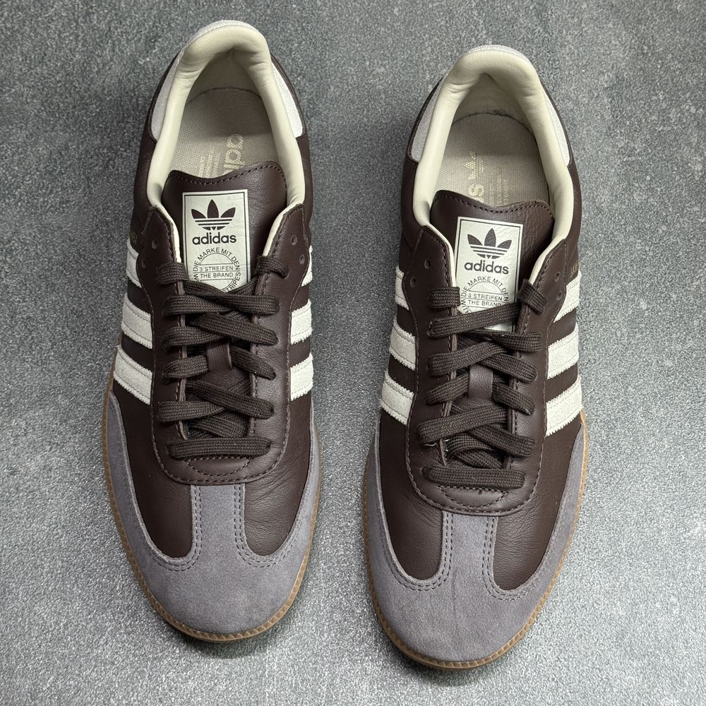Коричневі шкіряні кросівки Adidas Samba ID1481 ОРИГІНАЛ 100% 44/45 р