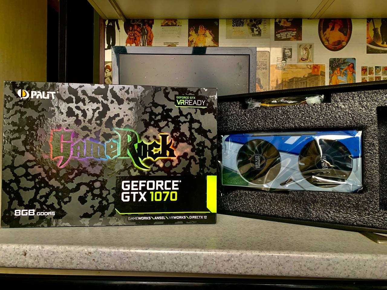 Видеокарта GeForce GTX 1070 8gb Palit GameRock