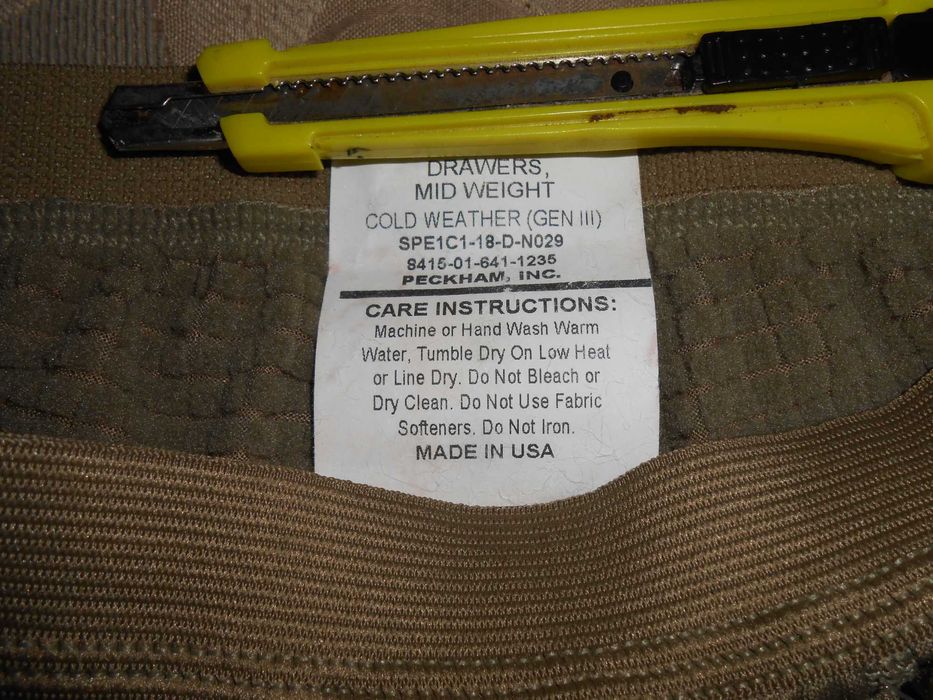 термобілизна армії США ECWCS GEN III Level 2 штани колір койот