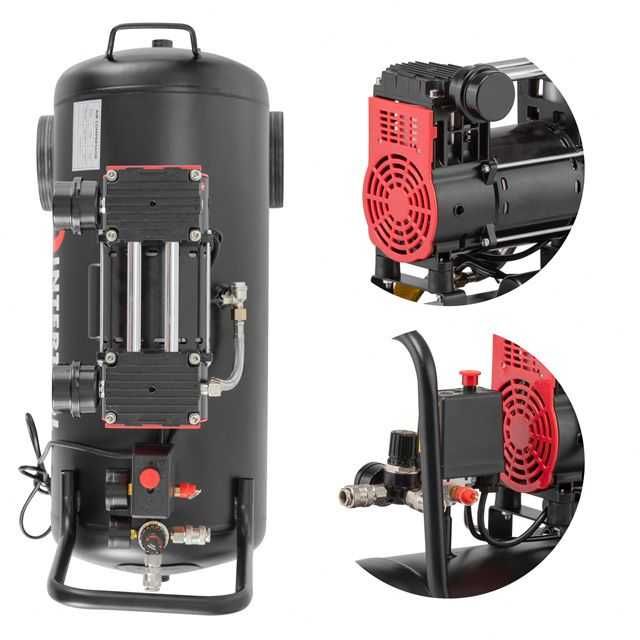 Компресор 50 л, 1.5 кВт, безмасляний, 2 циліндра. INTERTOOL PT-0034.