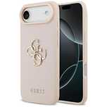 Etui Guess Grained Big 4G & Classic Logo na iPhone Air - różowe