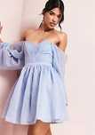Asos Design 36 S Niebieska Sukienka Mini Z Gorsetem J29021