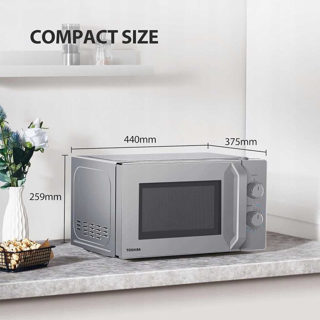 Toshiba MW2-MM20PF(SL) kuchenka mikrofalowa 20L 800W srebrna