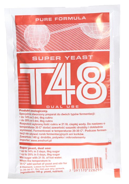 T48 20% drożdże gorzelnicze 50 sztuk