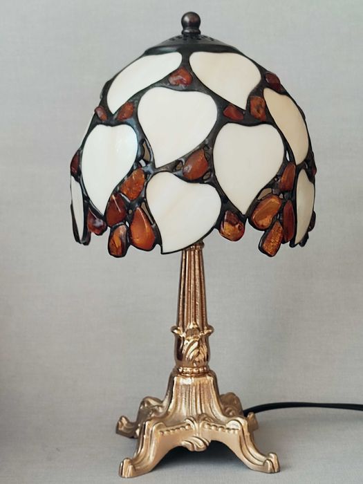 Lampa  bursztyn szkło