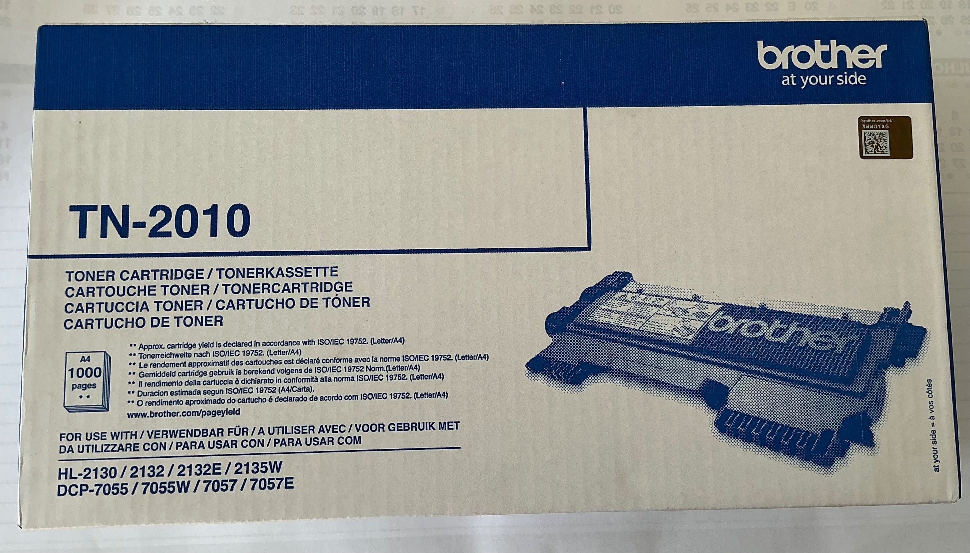 Toner BROTHER TN-2010 ORIGINAL Preto – Novo, Lacrado, Validade: 2029
