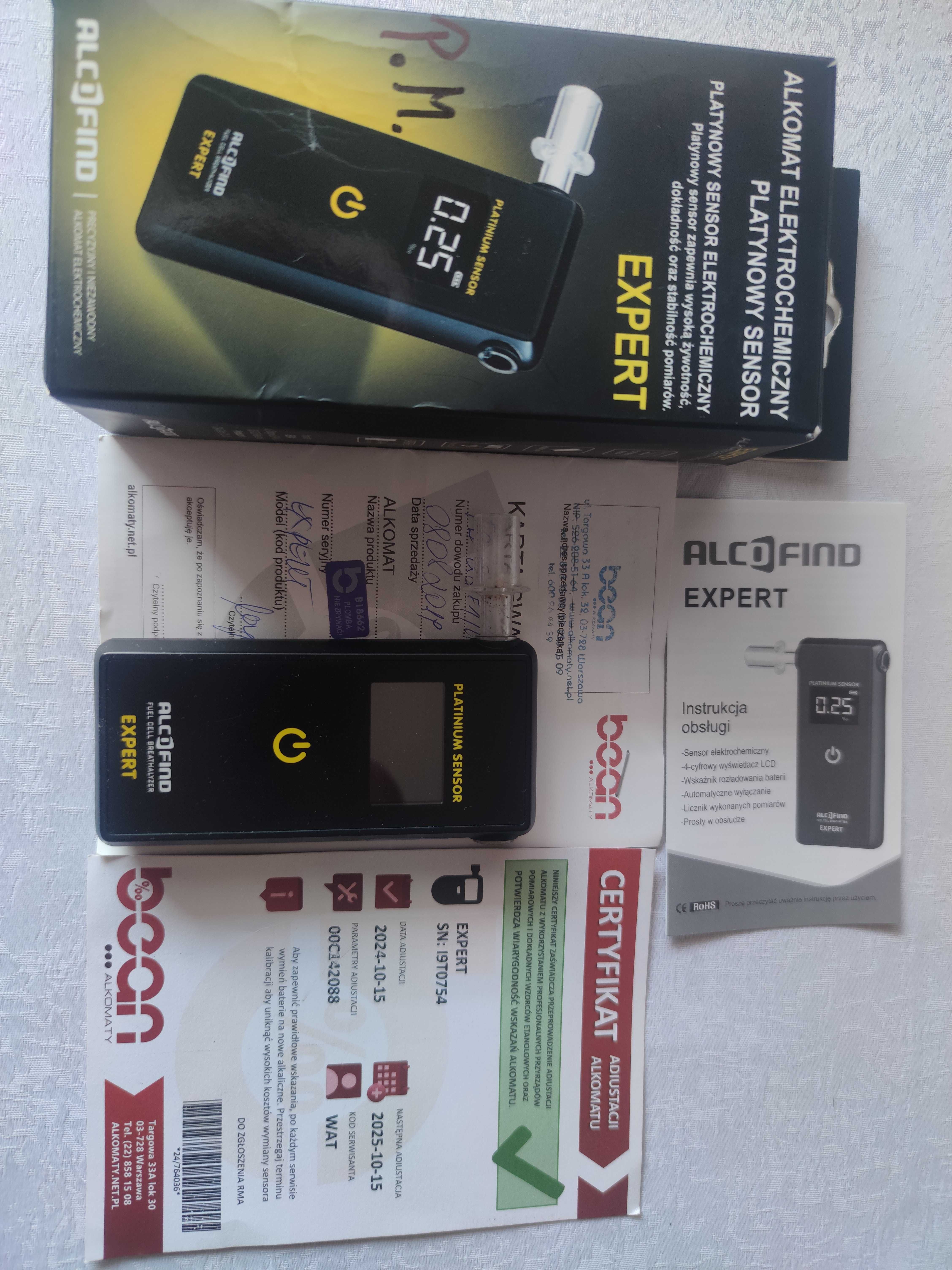 Alkomat elektrochemiczny Alcofind Expert