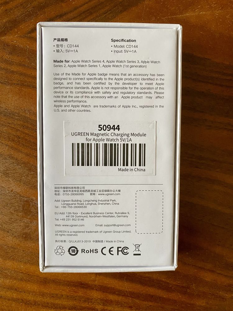 Carregador Wireless UGREEN CD144 Magnético para Apple Watch