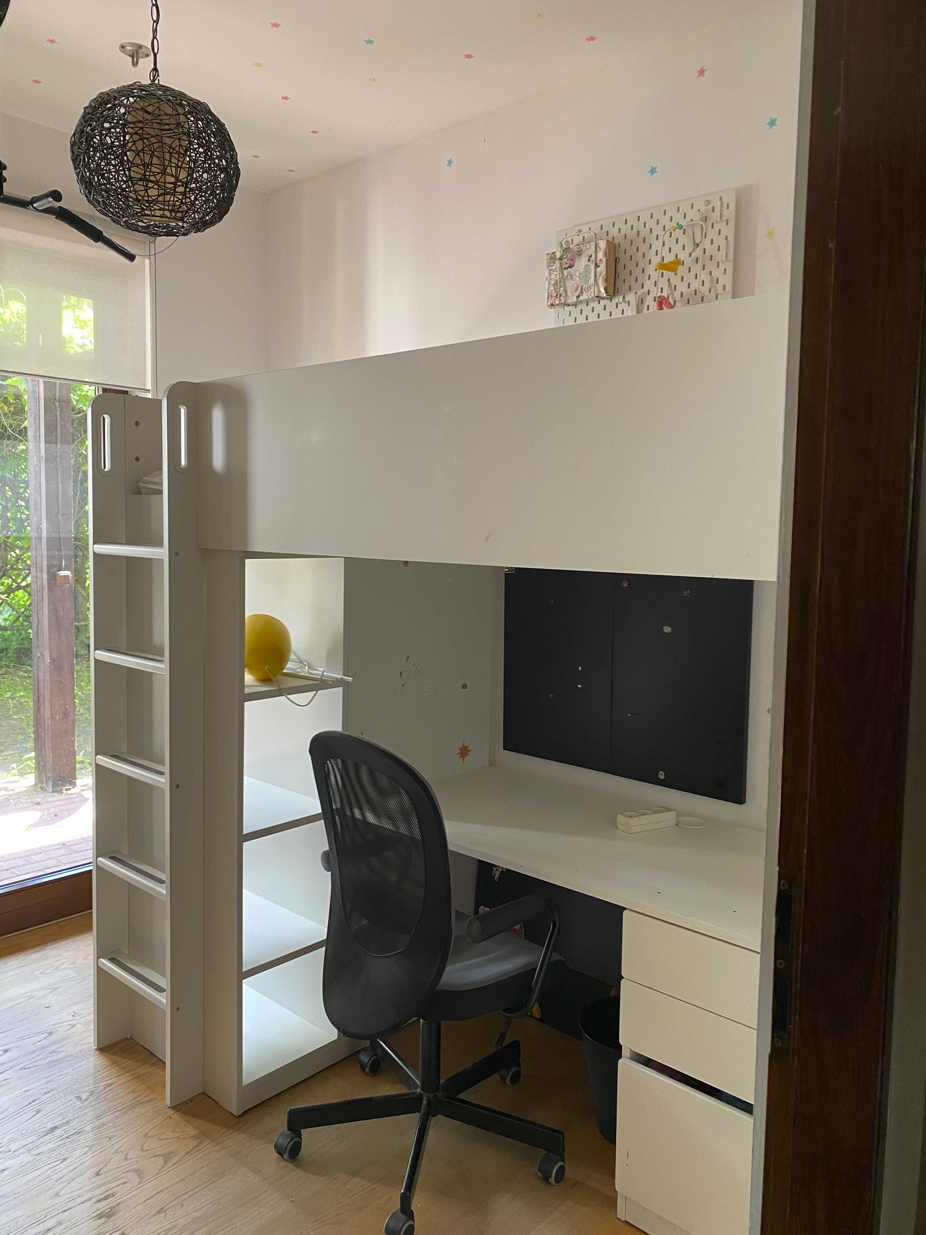 łóżko piętrowe IKEA STUVA / SMÅSTAD z biurkiem + dodatki + materac!