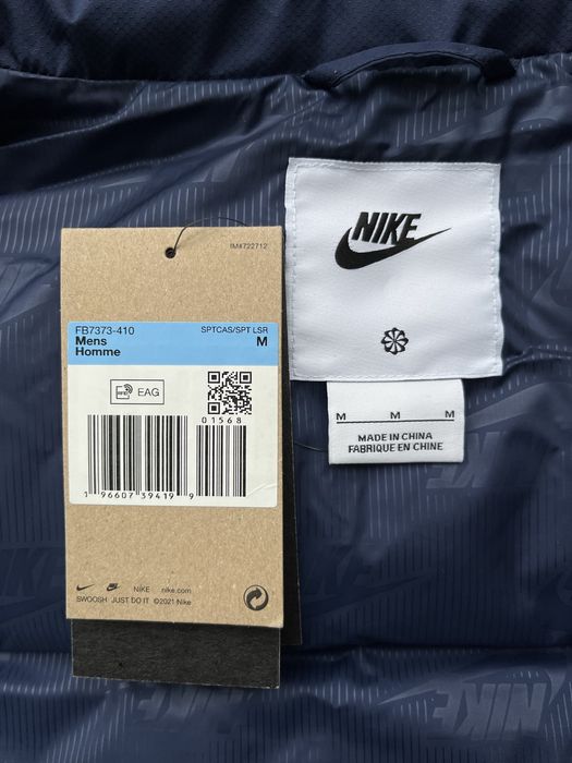 Оригінал Nike (M,L) Club Puffer Vest Жилет Куртка Пуховик FB7373-410