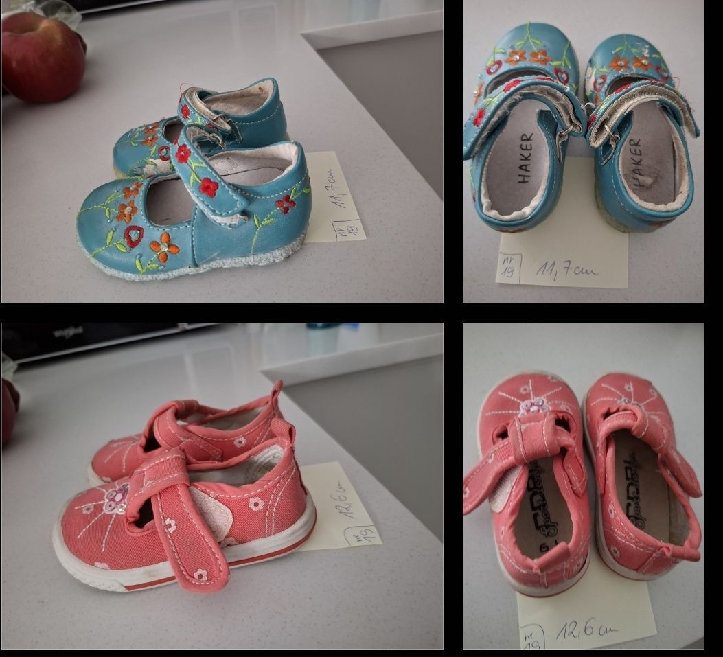 Buty niemowlęce buciki 6 par rozmiary 19-20