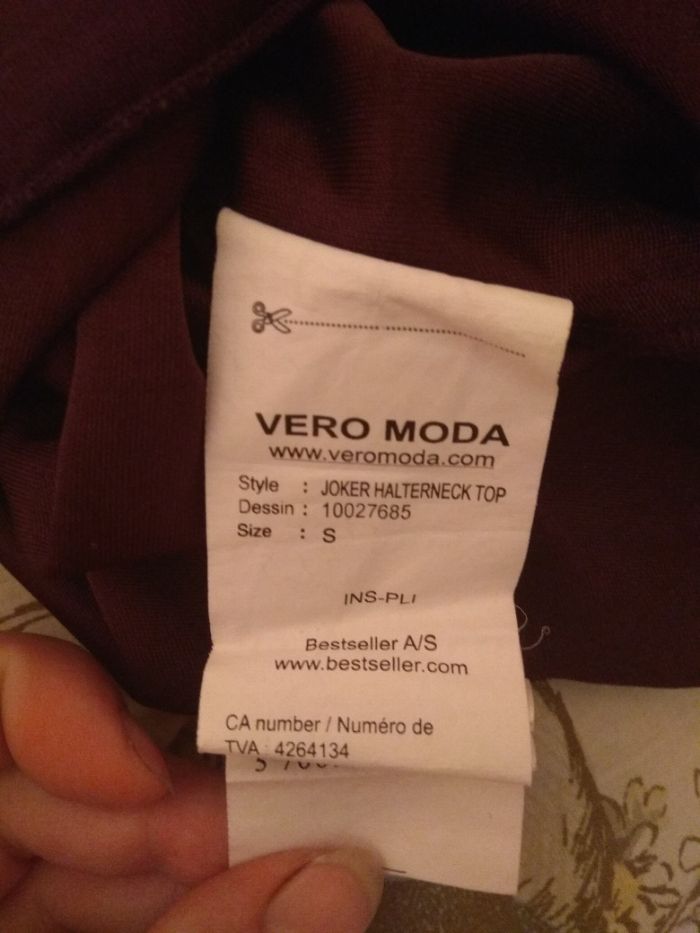 Блузка, кофточка, майка, топ TM Vero Moda. Шифоновая