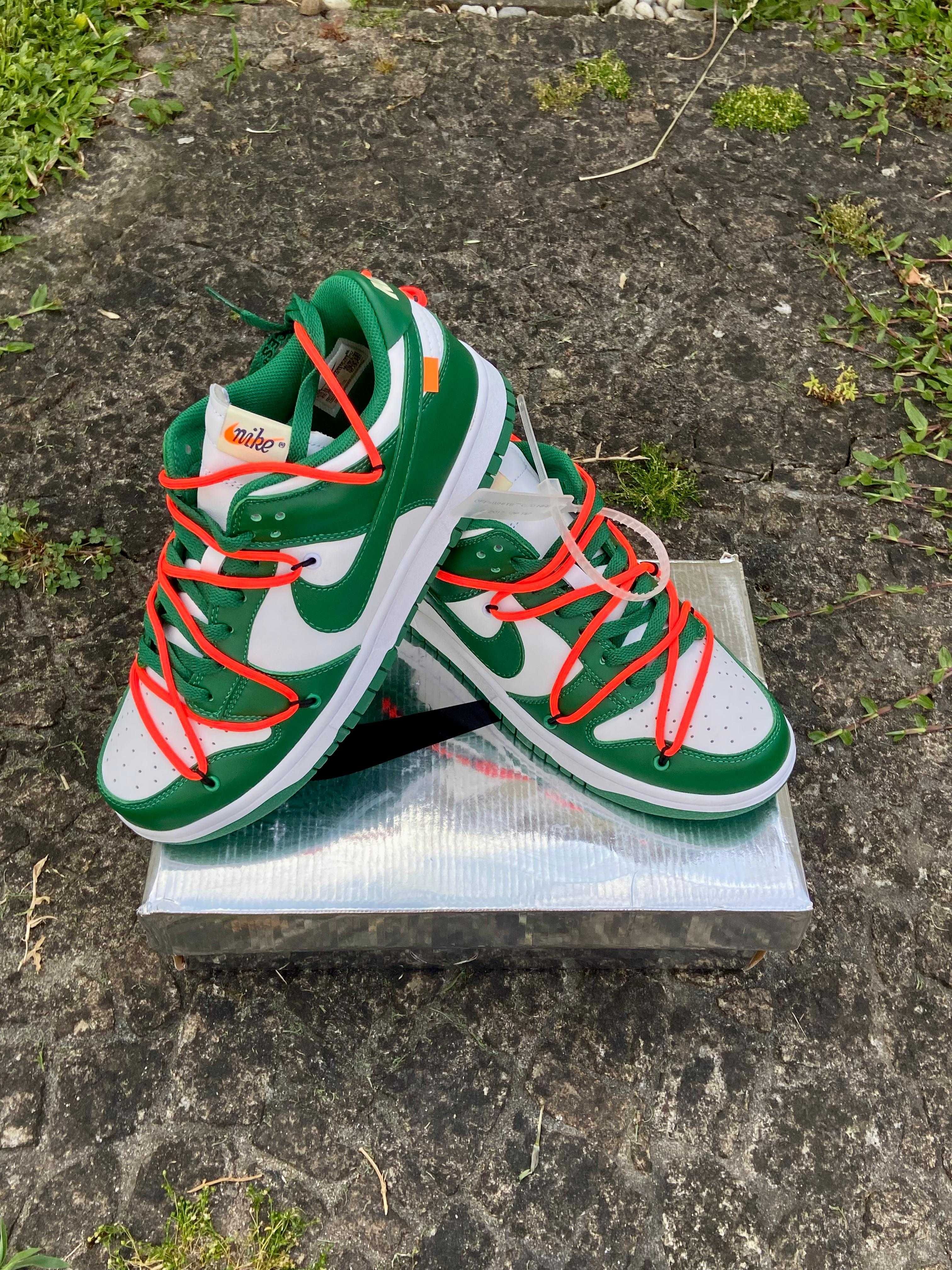 Sapatilhas Nike Off-White Dunk Pine Green Tamanho 44 Com Caixa