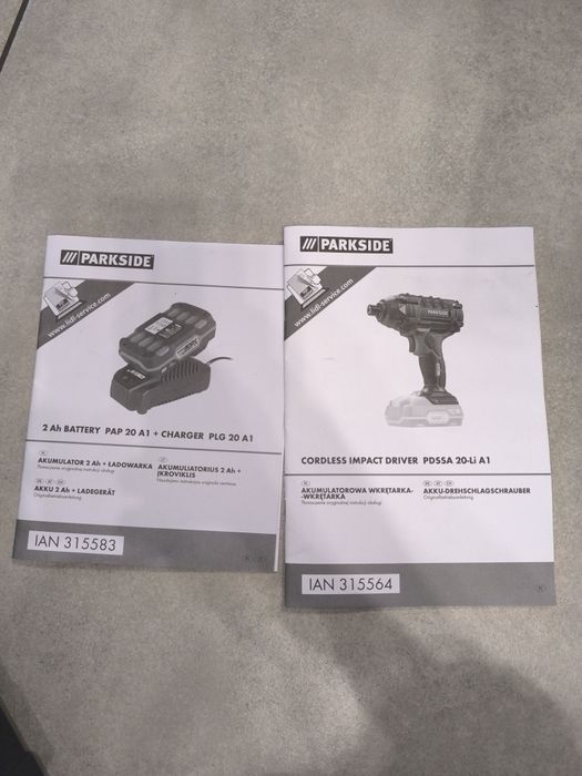 Parkside wkrętarka + akumulator + ładowarka