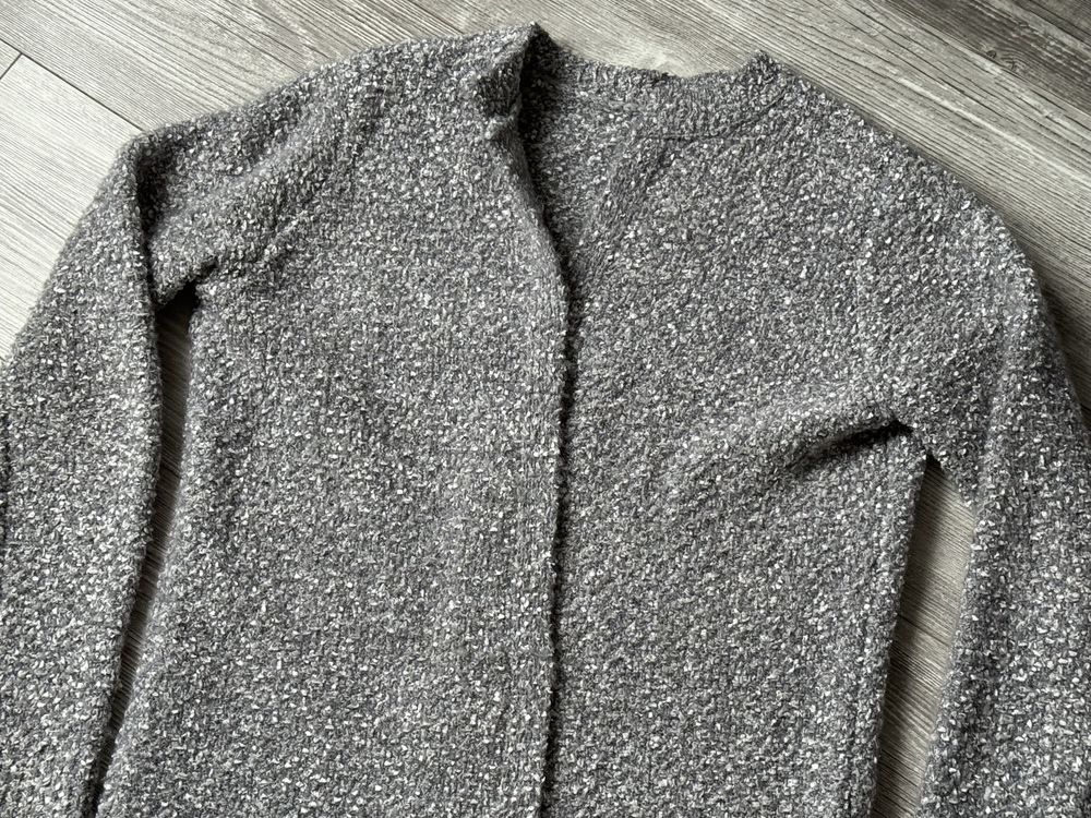 Sweter szary Gruby długi miły luźny Mohito S 36 40 l gruby